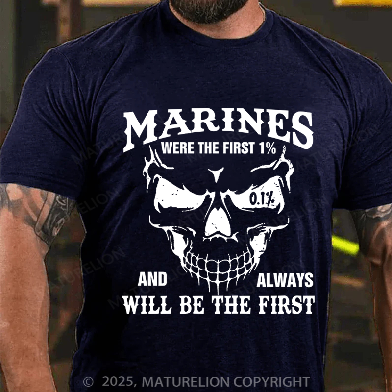 Maturelion Men's T-Shirt Were The First 1% And Always Will Be The First Cotton T-Shirt