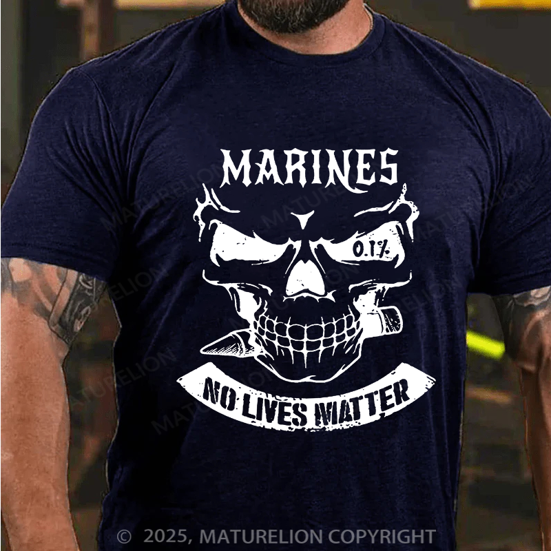 Maturelion Men's T-Shirt No Lifes Matter Cotton T-Shirt
