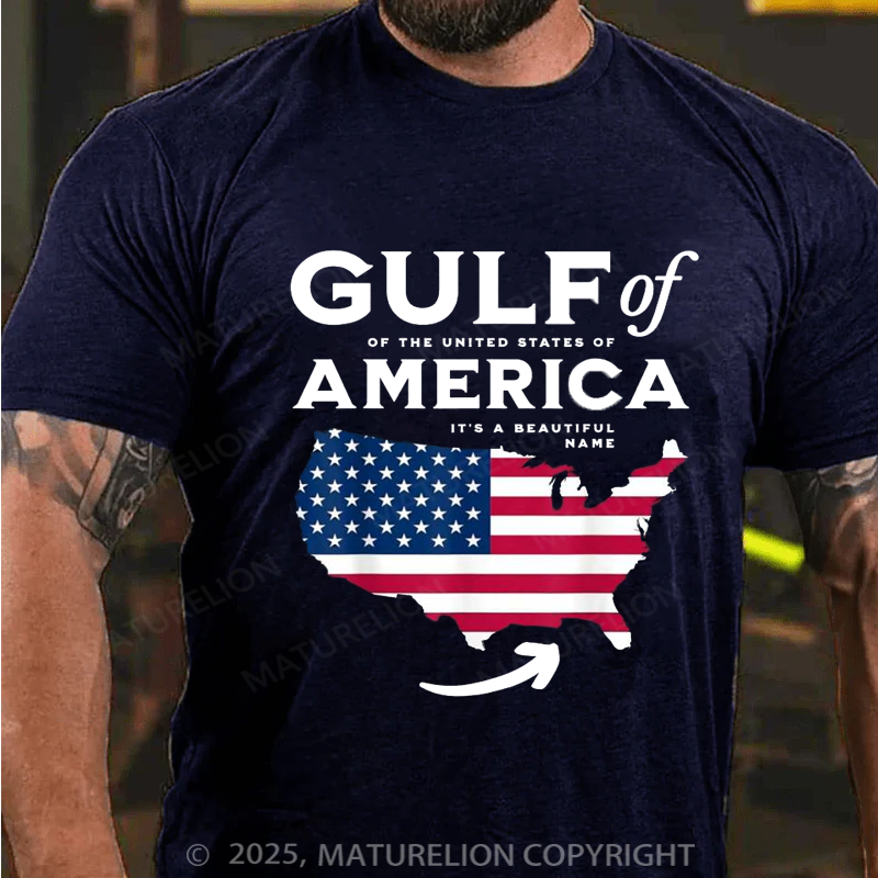 Maturelion Men's T-shirt Gulf-of-America Cotton T-shirt