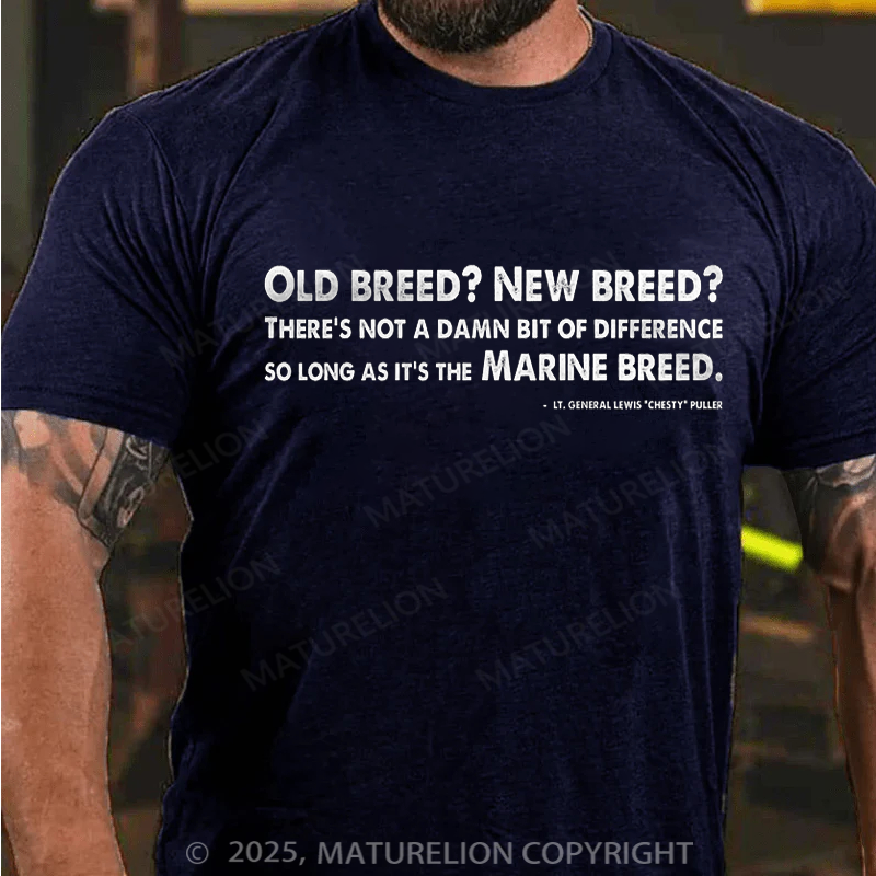 Maturelion Men's T-shirt Old Breed Chesty Cotton T-shirt