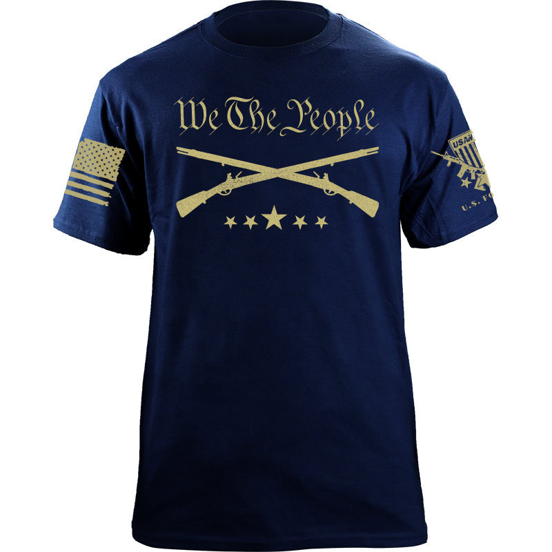 Maturelion Men's T-shirt We The People Muskets Cotton T-shirt