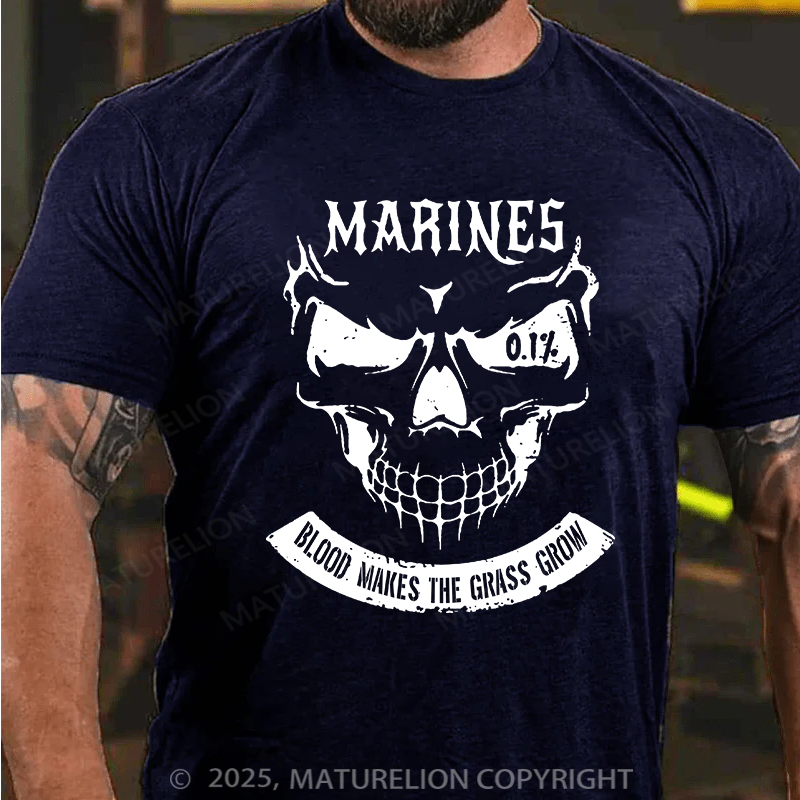 Maturelion Men's T-Shirt Blood Makes The Grass Grow Cotton T-Shirt