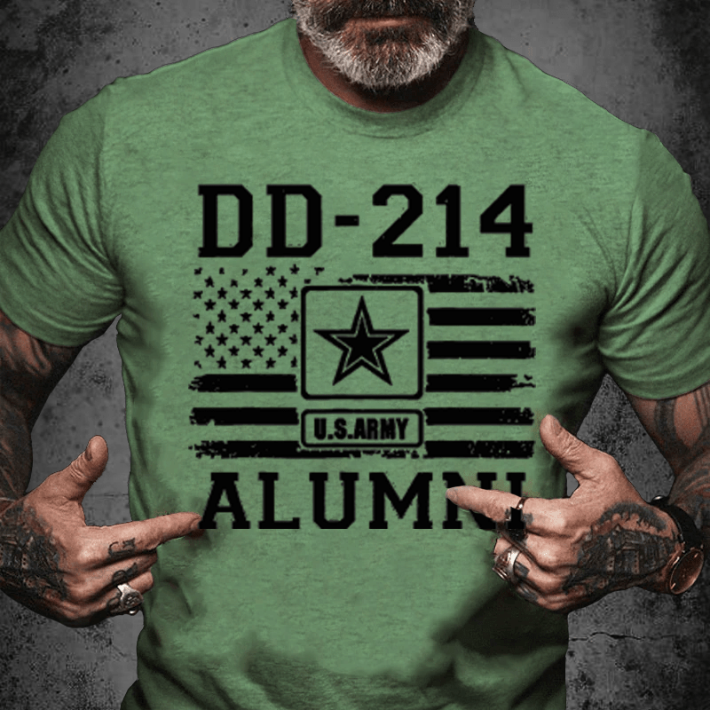Maturelion DD214 USA Flag Cotton T-Shirt