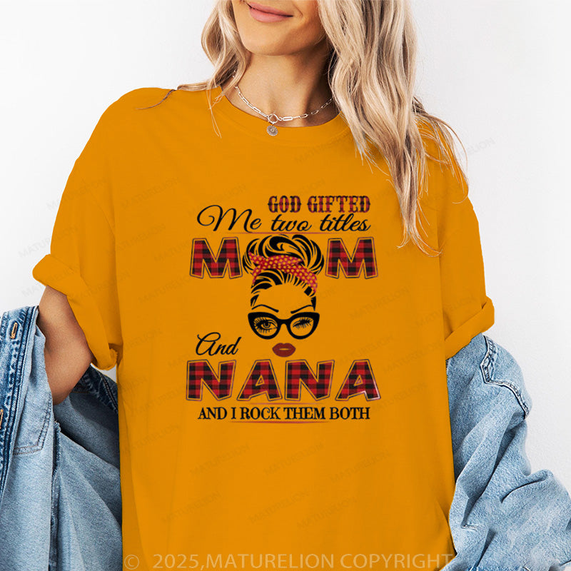 Maturelion Women's T-shirt God Gifted Cotton T-shirt