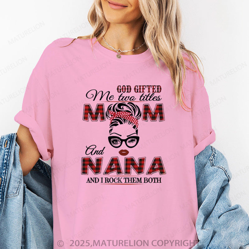 Maturelion Women's T-shirt God Gifted Cotton T-shirt