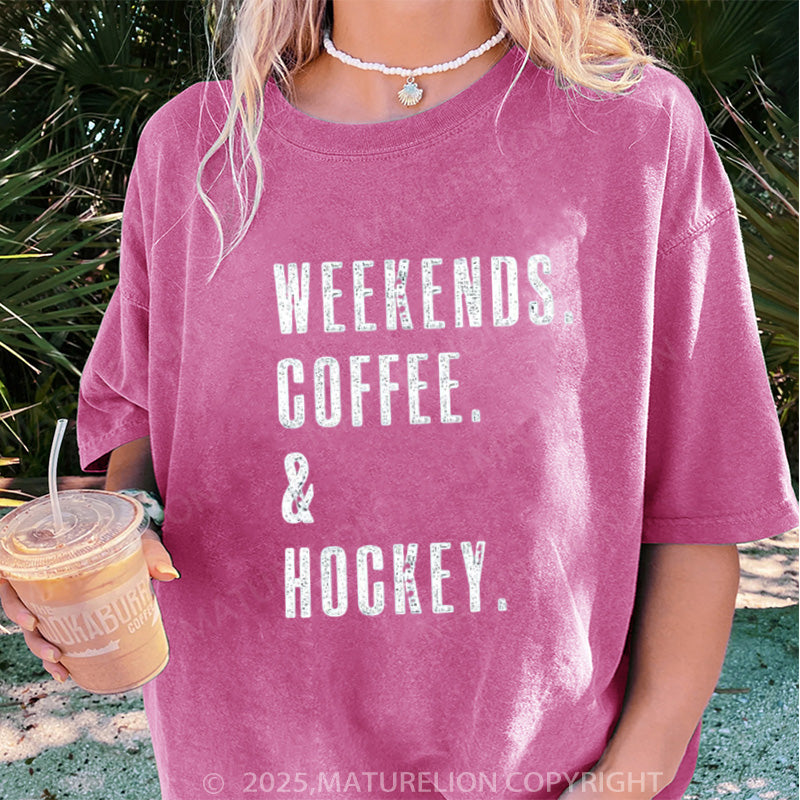 Maturelion Women's T-shirt Hockey DTG Washed T-shirt
