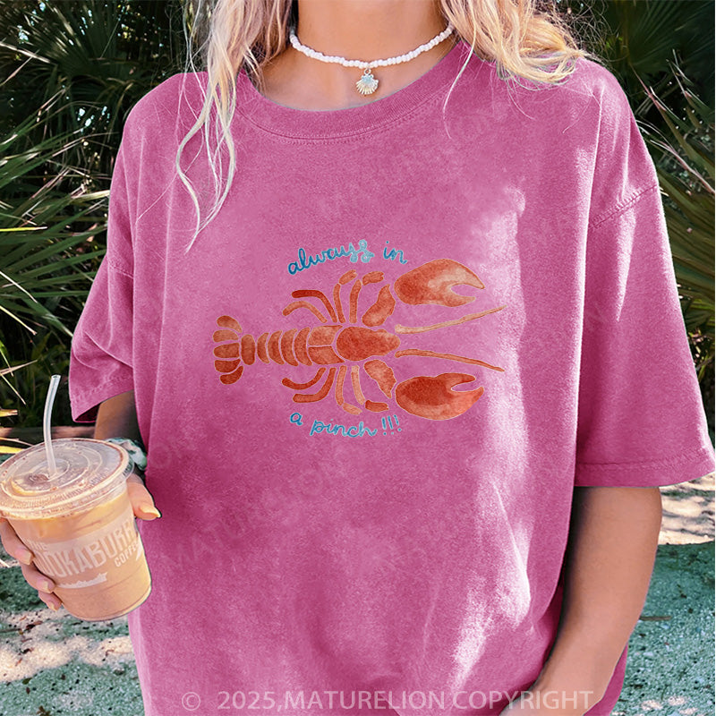 Maturelion Women's T-shirt Always In A Pinch! DTG Washed T-shirt