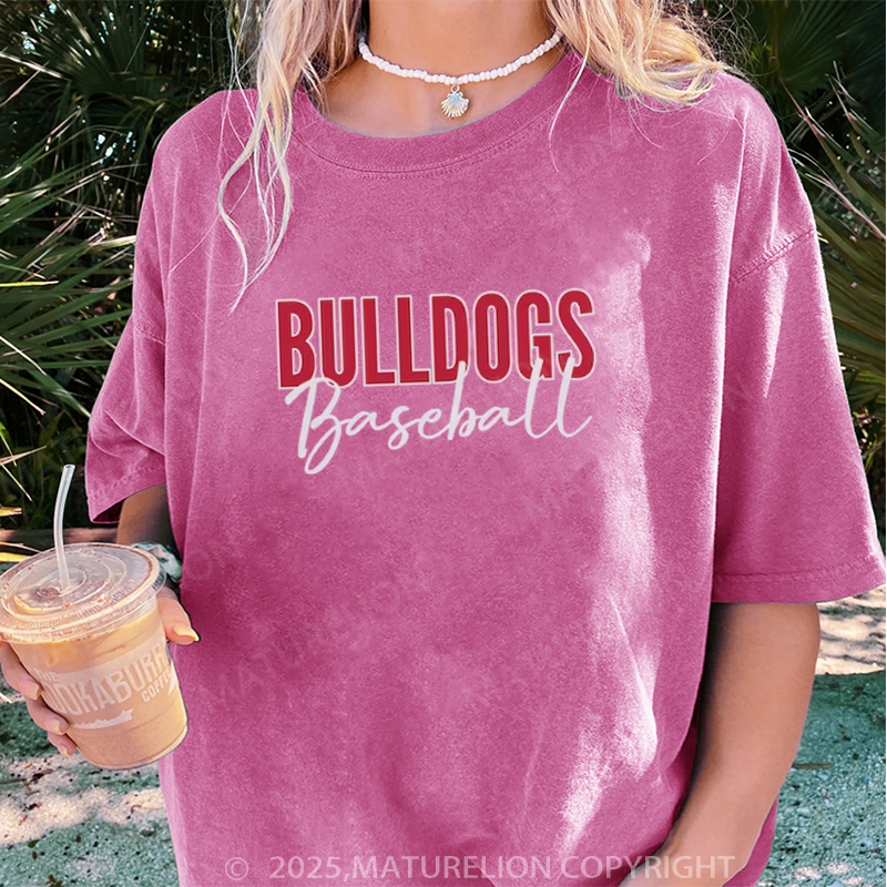 Maturelion Women's T-shirt Custom Baseball DTG Washed T-shirt