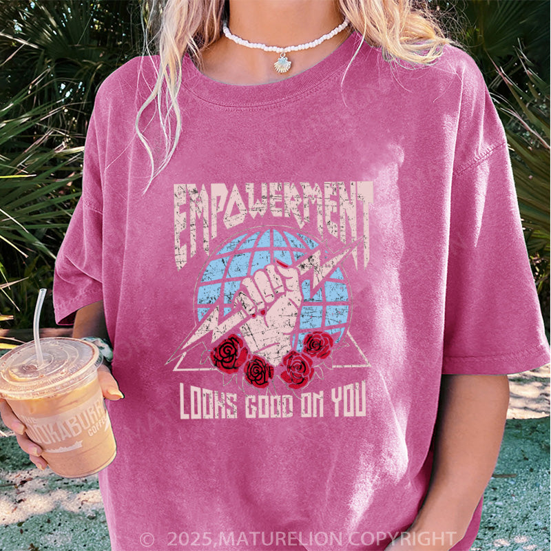 Maturelion Women's T-shirt Empowerment DTG Washed T-shirt