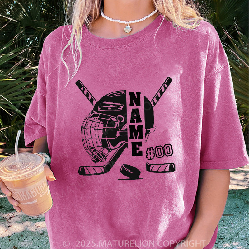 Maturelion Women's T-shirt Hockey DTG Washed T-shirt