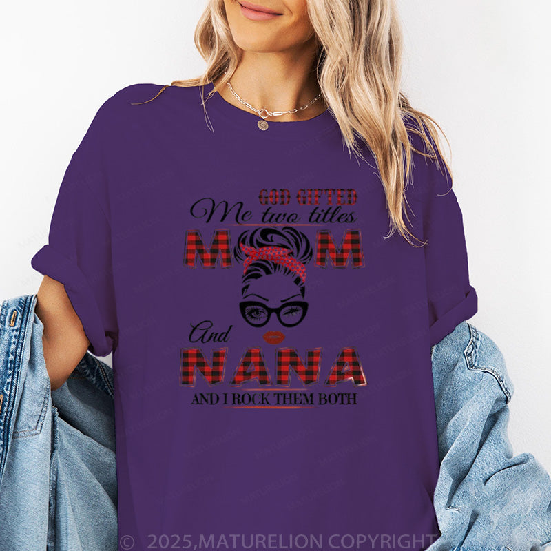 Maturelion Women's T-shirt God Gifted Cotton T-shirt