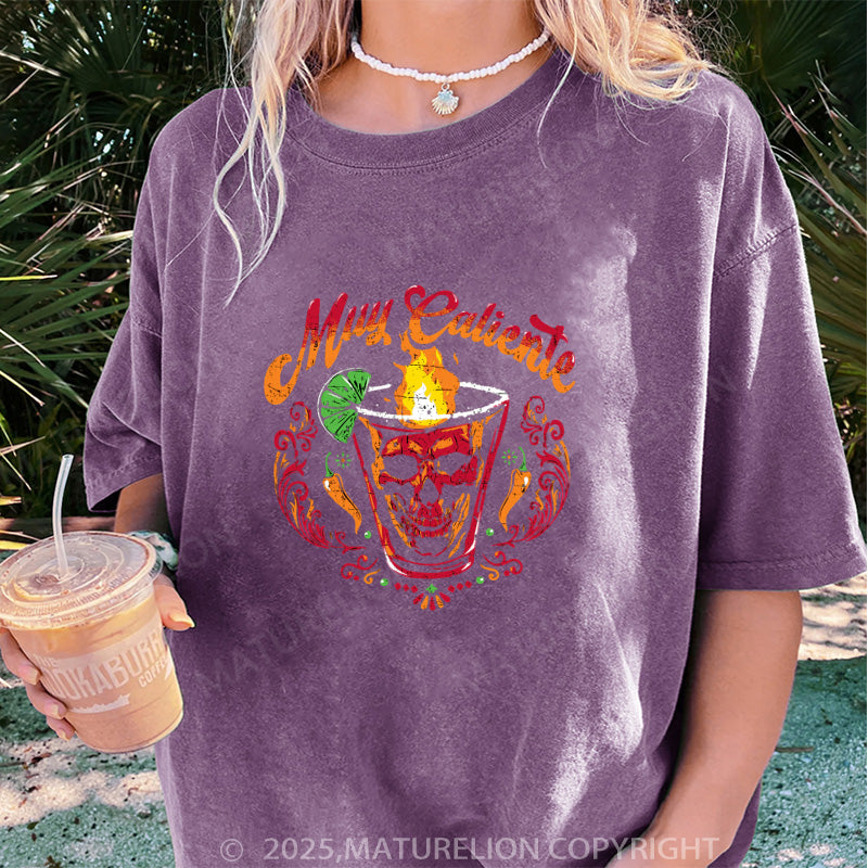 Maturelion Women's T-shirt Muy Caliente DTG Washed T-shirt