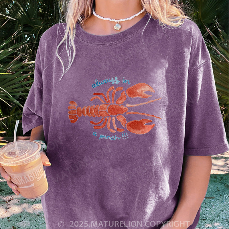 Maturelion Women's T-shirt Always In A Pinch! DTG Washed T-shirt