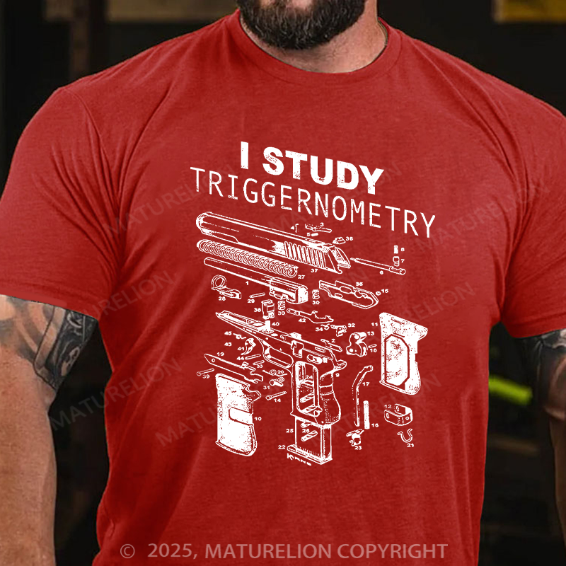 Maturelion Men's T-shirt I Study Triggernometry Cotton T-shirt