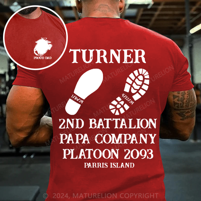 Maturelion Men's T-shirt Personalized Military Family Cotton T-shirt