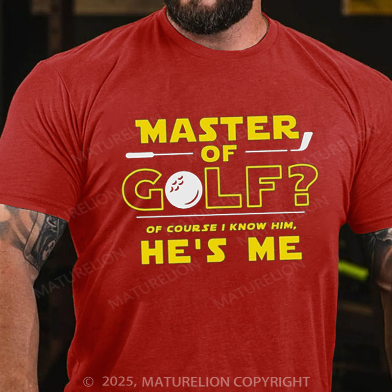 Maturelion Men's T-Shirt Master of Golf Cotton T-shirt