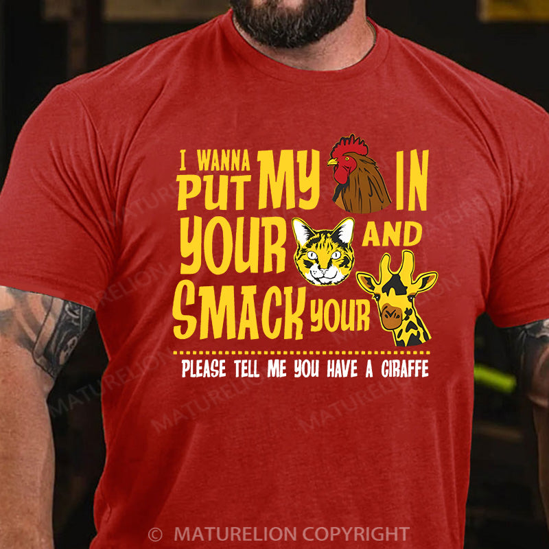 Maturelion Men's T-shirt I Wanna Cotton T-shirt