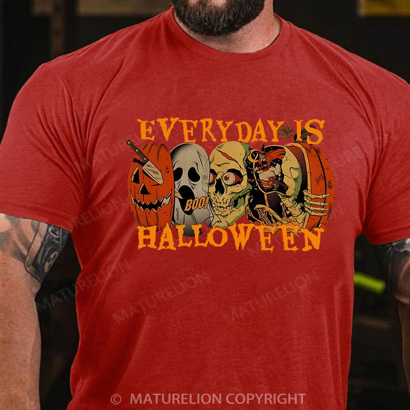 Maturelion Men's T-shirt Everyday Is Halloween Cotton T-shirt