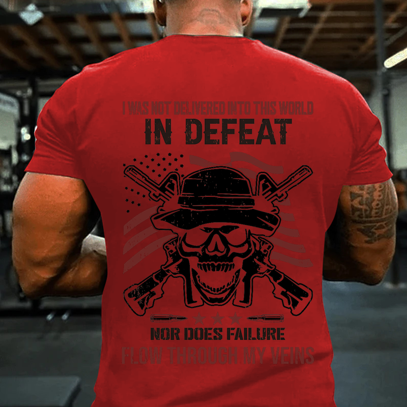 Maturelion Men's T-shirt Born for Victory, Never for Defeat Cotton T-shirt