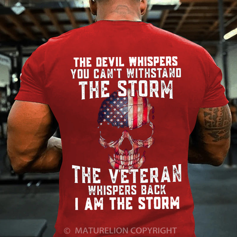 Maturelion Men's T-shirt The Devil Whispers You Can't Withstand Cotton T-shirt