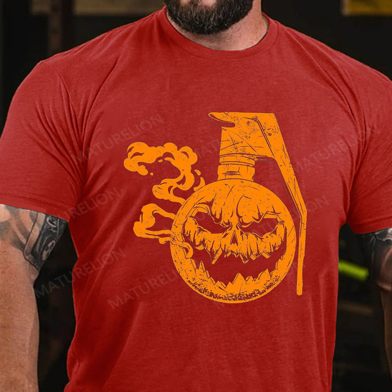 Maturelion Men's T-Shirt Jack-O-Nade Halloween Cotton T-Shirt