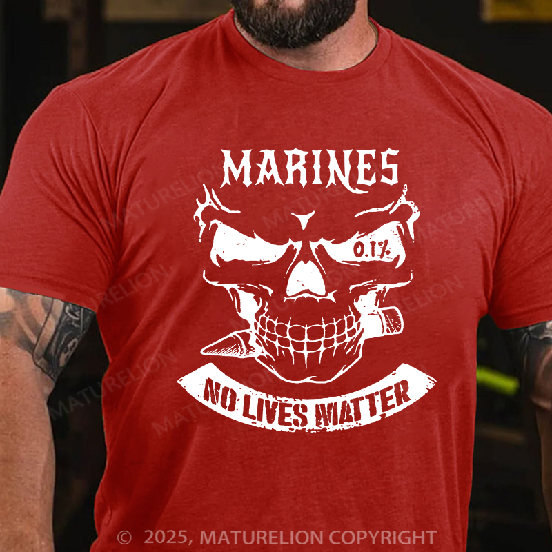 Maturelion Men's T-Shirt No Lifes Matter Cotton T-Shirt
