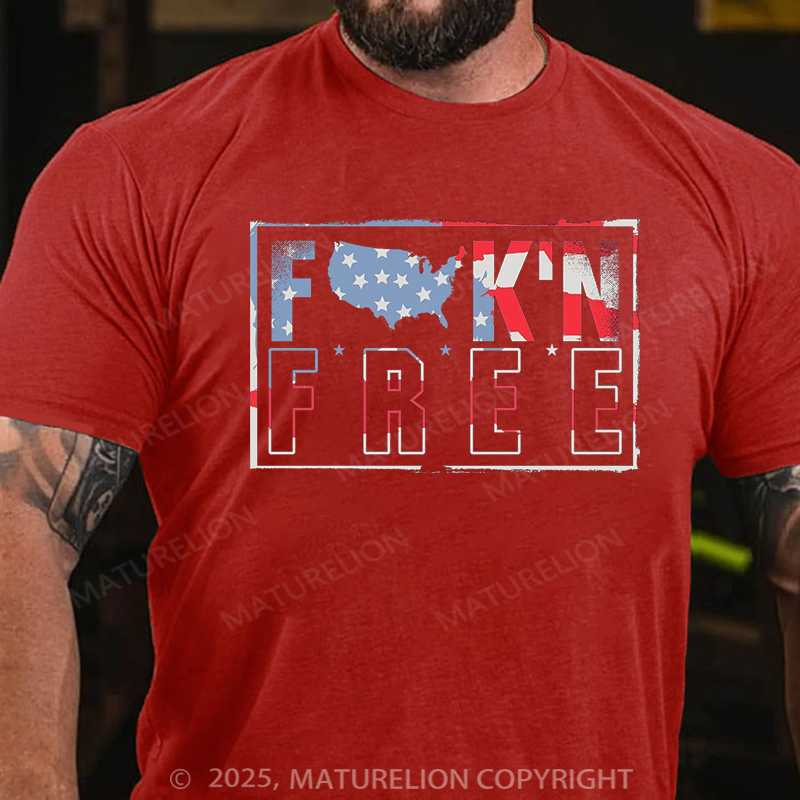 Maturelion Men's T-shirt Fuck Free Father's Day T-shirt
