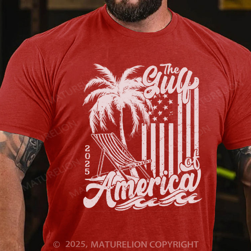 Maturelion Men's T-shirt Gulf-of-America Cotton T-shirt