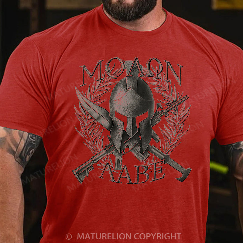 Maturelion Men's T-shirt Molon Labe Cotton T-shirt