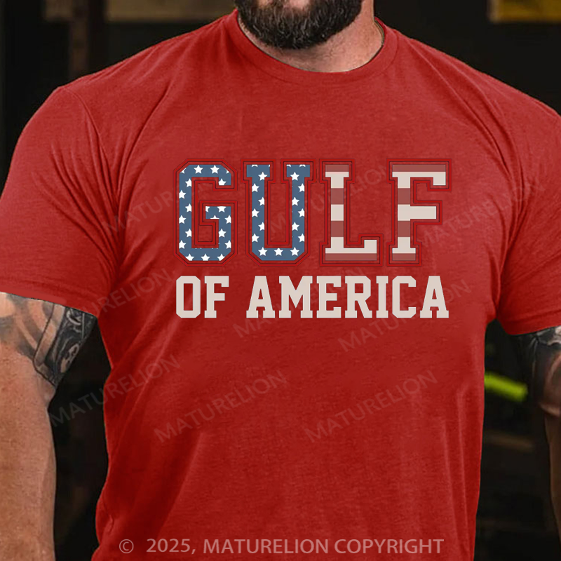 Maturelion Men's T-shirt Gulf-of-America Cotton T-shirt