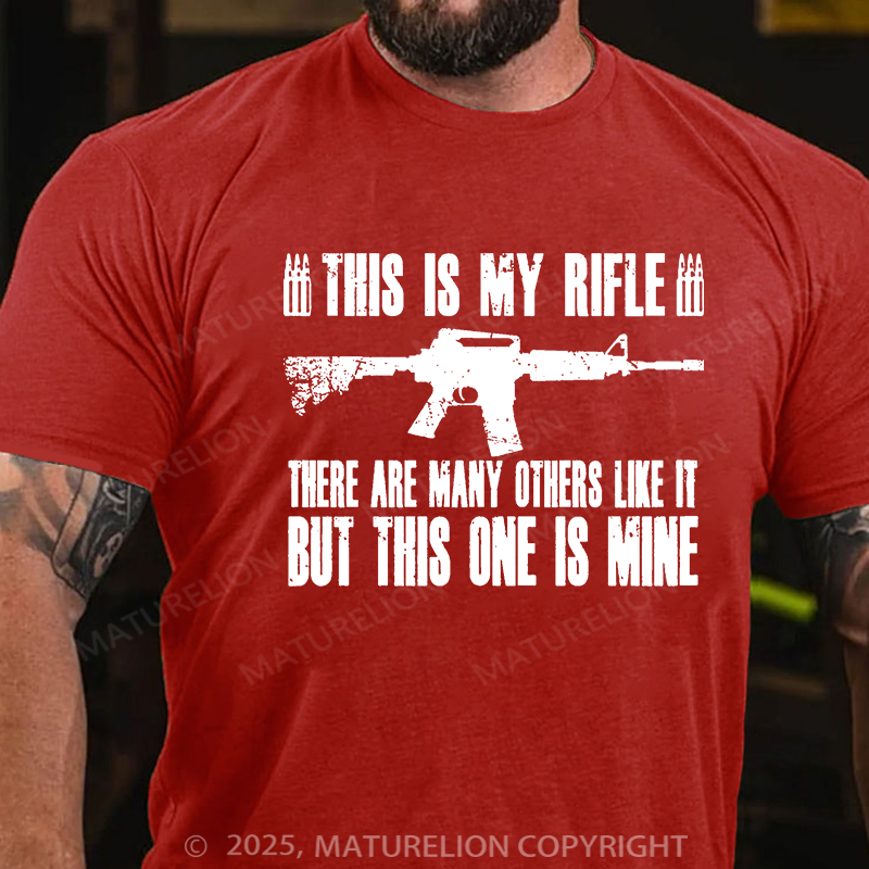 Maturelion Men's T-shirt “This is My Rifle” Coyote Cotton T-shirt