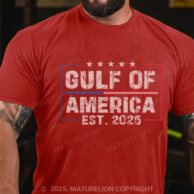 Maturelion Men's T-shirt The Gulf of America Cotton T-shirt