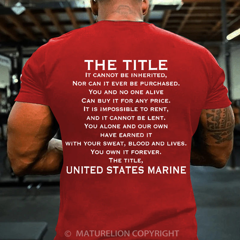 Maturelion Men's T-shirt The Title Cotton T-shirt