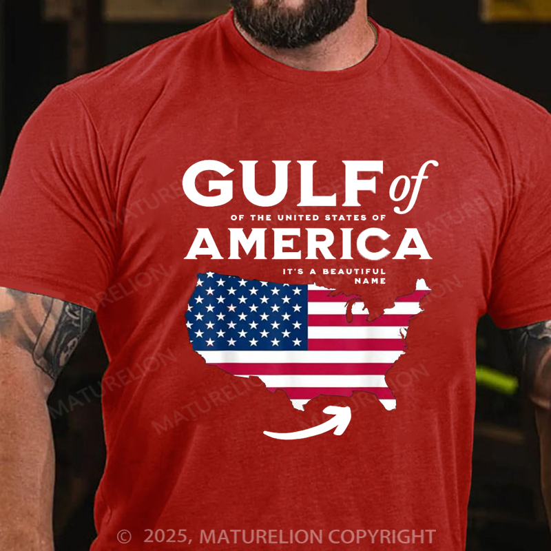 Maturelion Men's T-shirt Gulf-of-America Cotton T-shirt