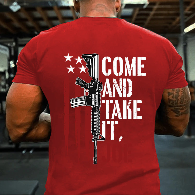 Maturelion Men's T-shirt Come And Take It Joe Cotton T-shirt