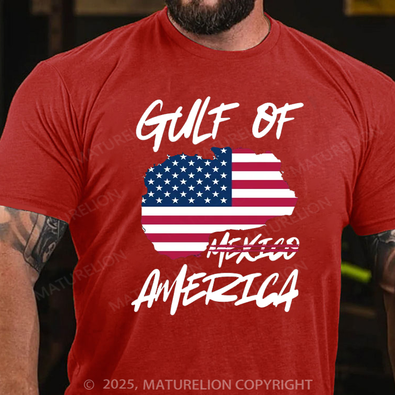 Maturelion Men's T-shirt Gulf-of-America Cotton T-shirt
