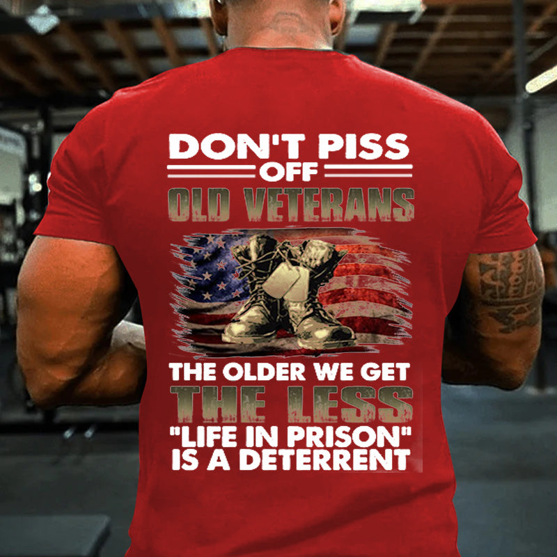 Maturelion Men's T-shirt Veteran Lover Cotton T-shirt
