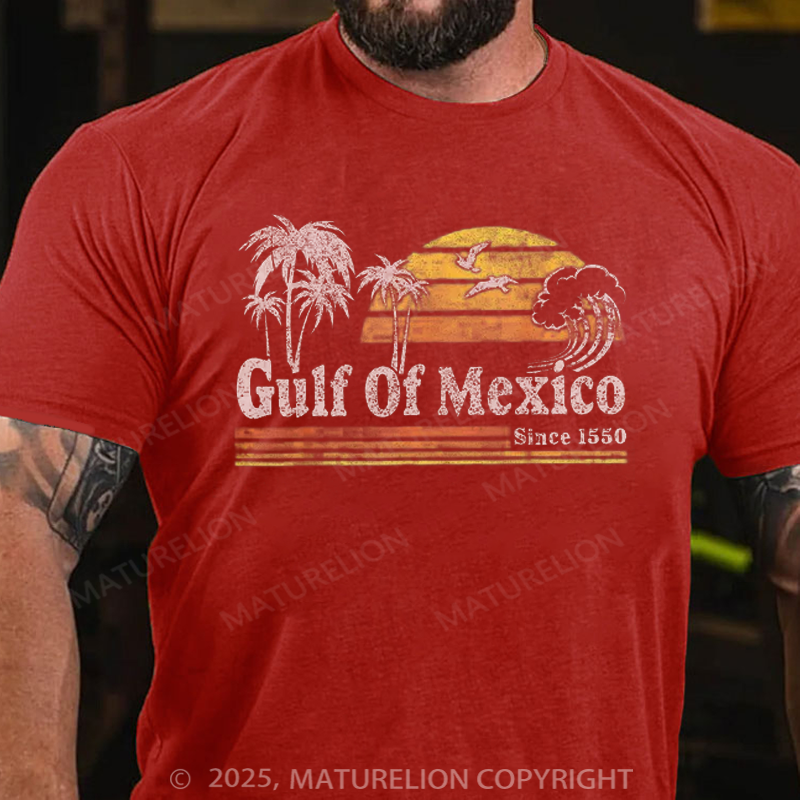 Maturelion Men's T-shirt Gulf Of Mexico Cotton T-shirt