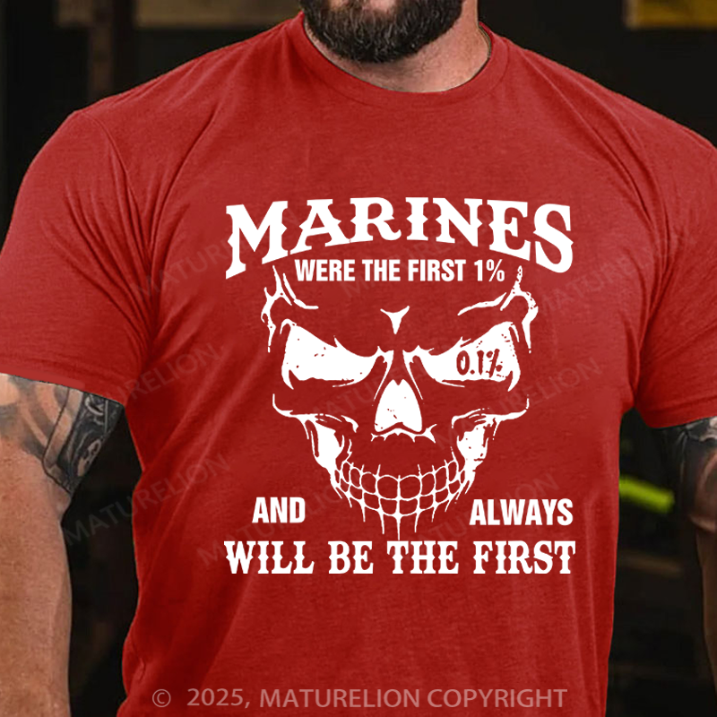Maturelion Men's T-Shirt Were The First 1% And Always Will Be The First Cotton T-Shirt