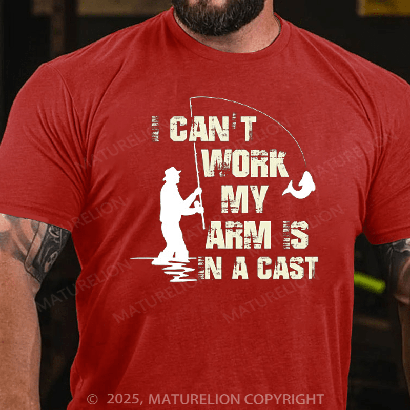Maturelion Men's T-shirt Fisherman Fishing Cotton T-shirt