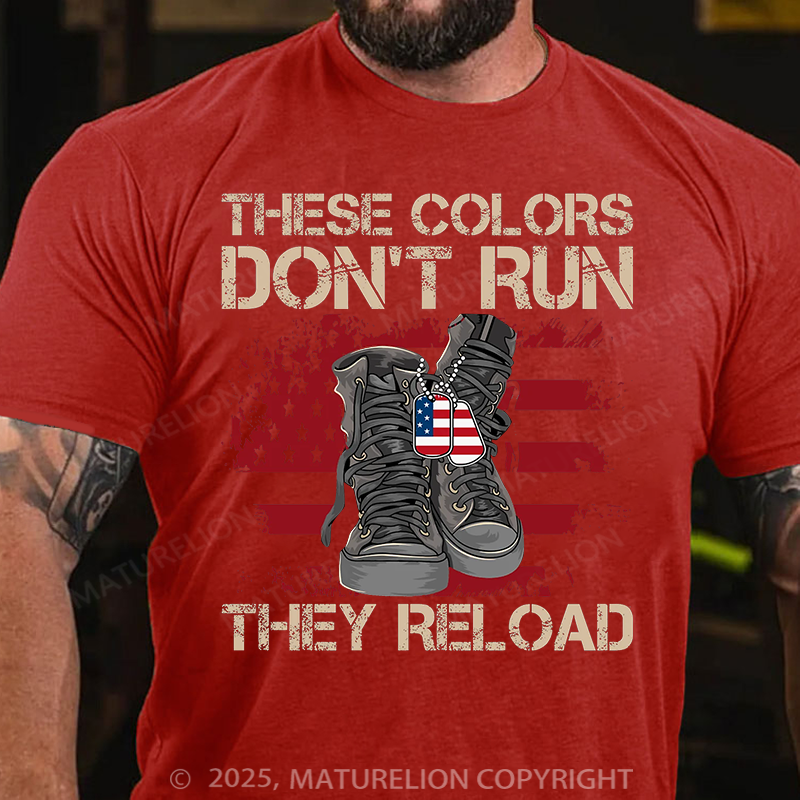 Maturelion Men's T-Shirt America Veteran Essential Cotton T-Shirt