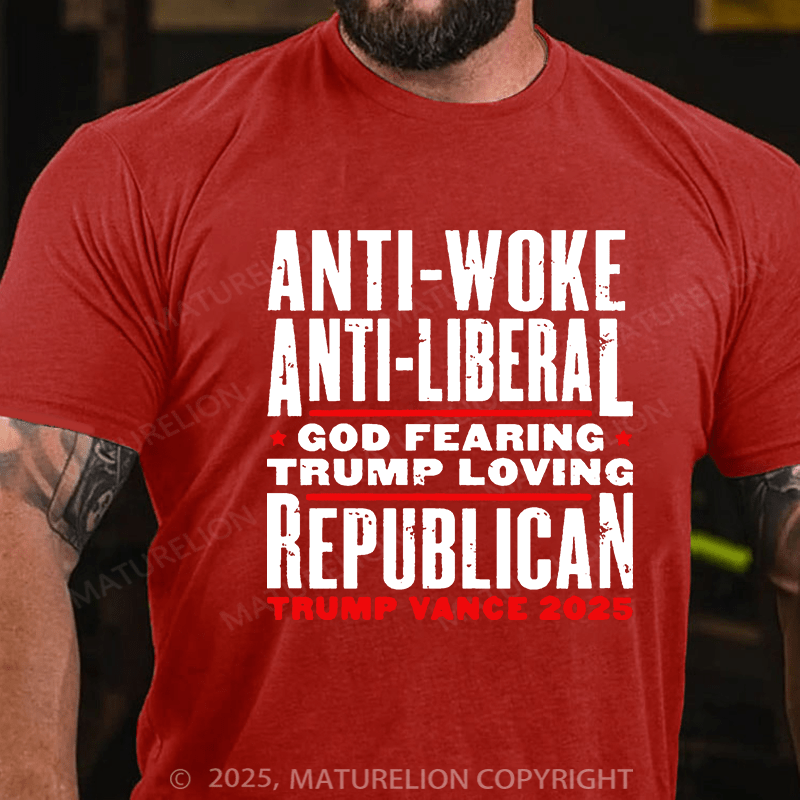 Maturelion Men's T-shirt ANTI-WOKE Cotton T-shirt