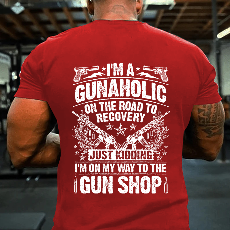 Maturelion Men's T-Shirt Gunaholic Cotton T-Shirt