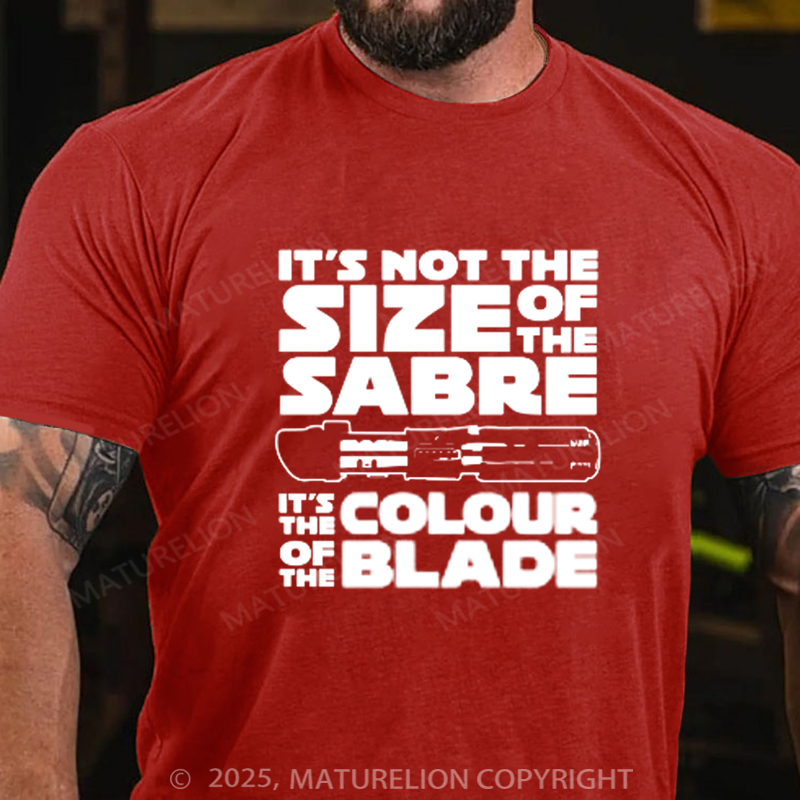 Maturelion Men's T-Shirt Size Matters Not Cotton T-Shirt