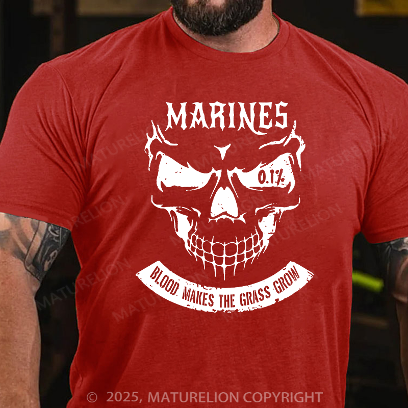 Maturelion Men's T-Shirt Blood Makes The Grass Grow Cotton T-Shirt