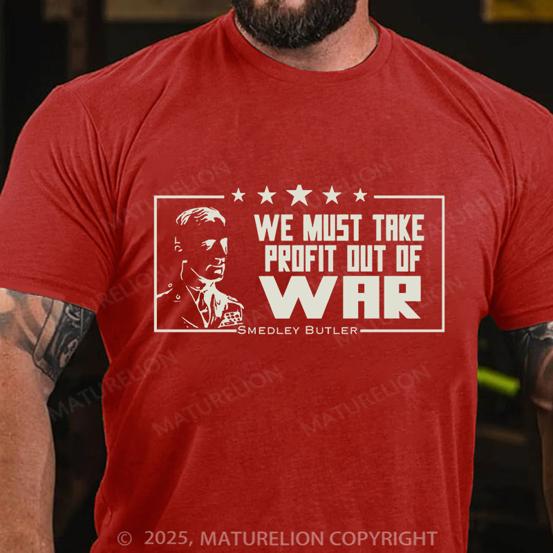 Maturelion Men's T-Shirt Smedley Butler Classic Cotton T-Shirt