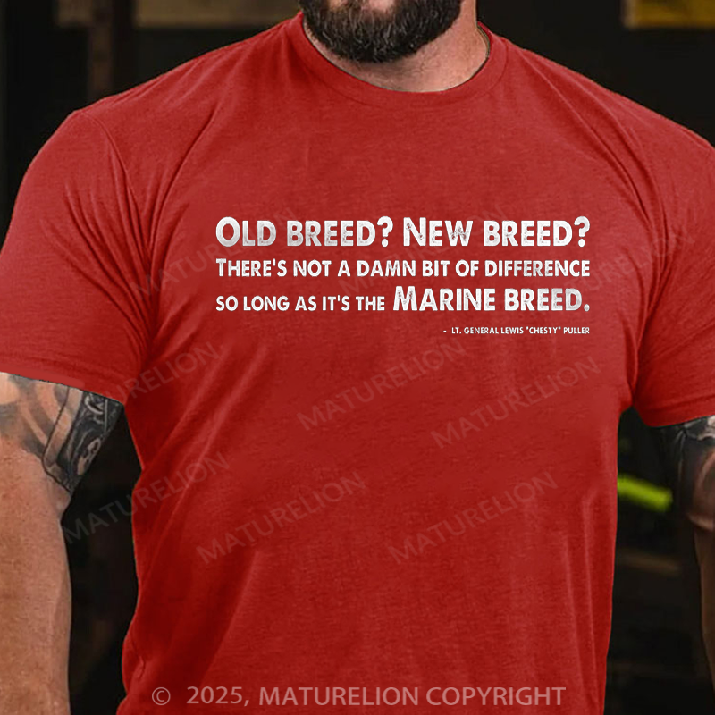 Maturelion Men's T-shirt Old Breed Chesty Cotton T-shirt