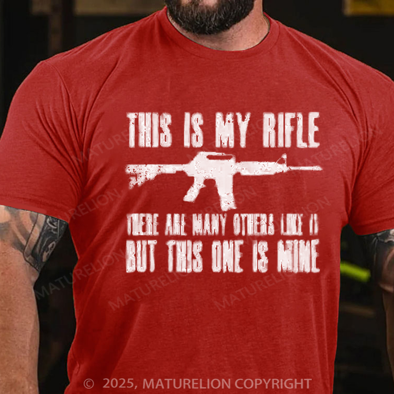 Maturelion Men's T-shirt “This is My Rifle” Coyote Cotton T-shirt