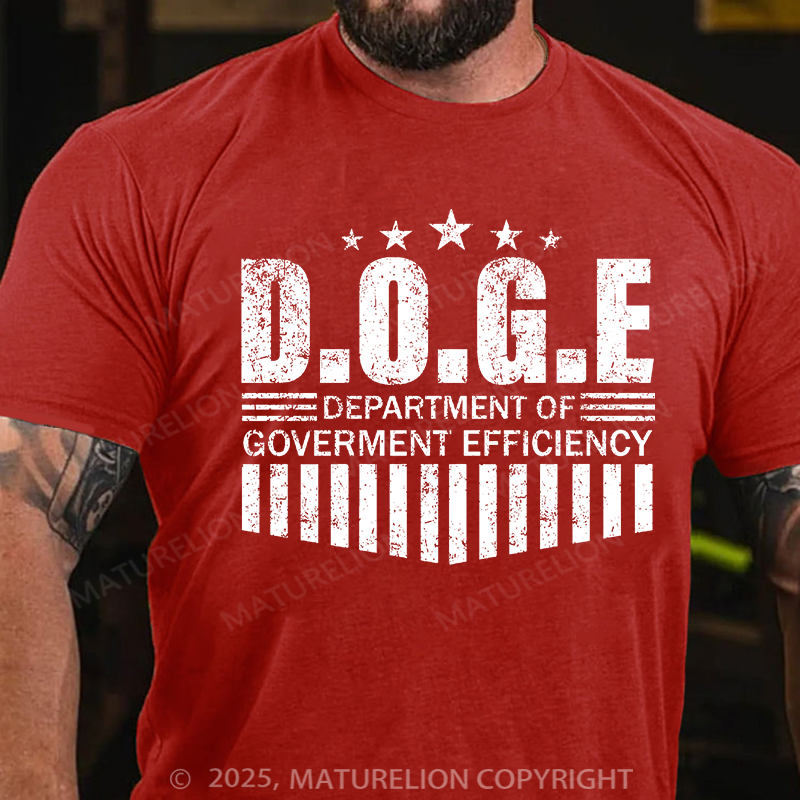 Maturelion Men's T-shirt D.O.G.E Cotton T-shirt