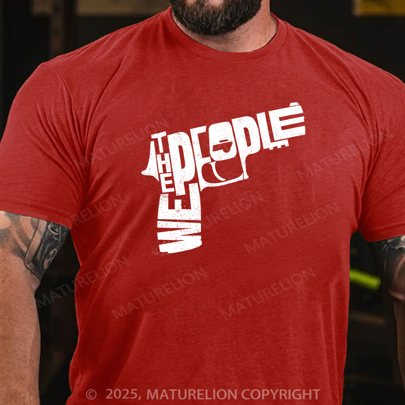 Maturelion Men's T-shirt We The People Cotton T-shirt